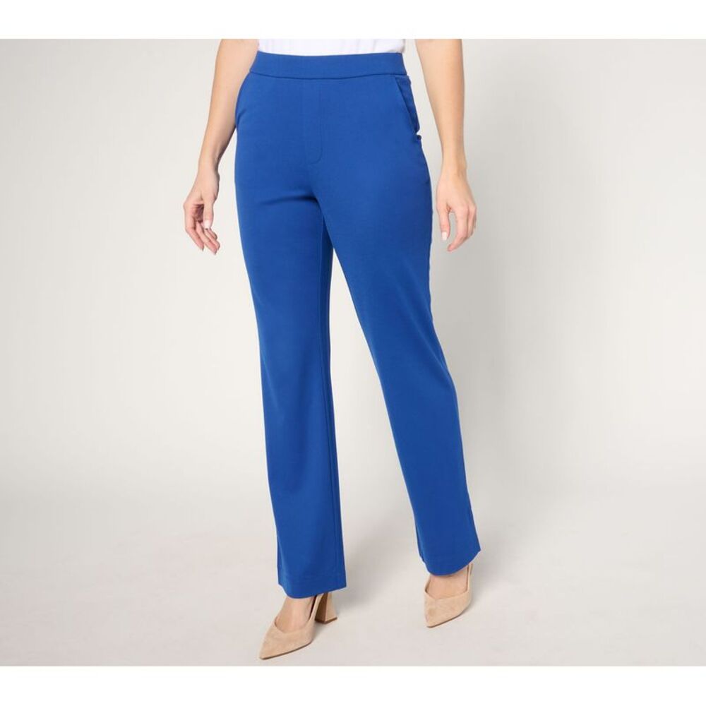 Splendid Women's Petite Pants 1XP Go To Knit Straight-Leg Blue A673950